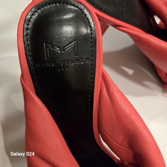 Marc Fisher LTD.Women's Pink  Dellian Knotted Strap Slip On Sandals💞 - Picture 7 of 10